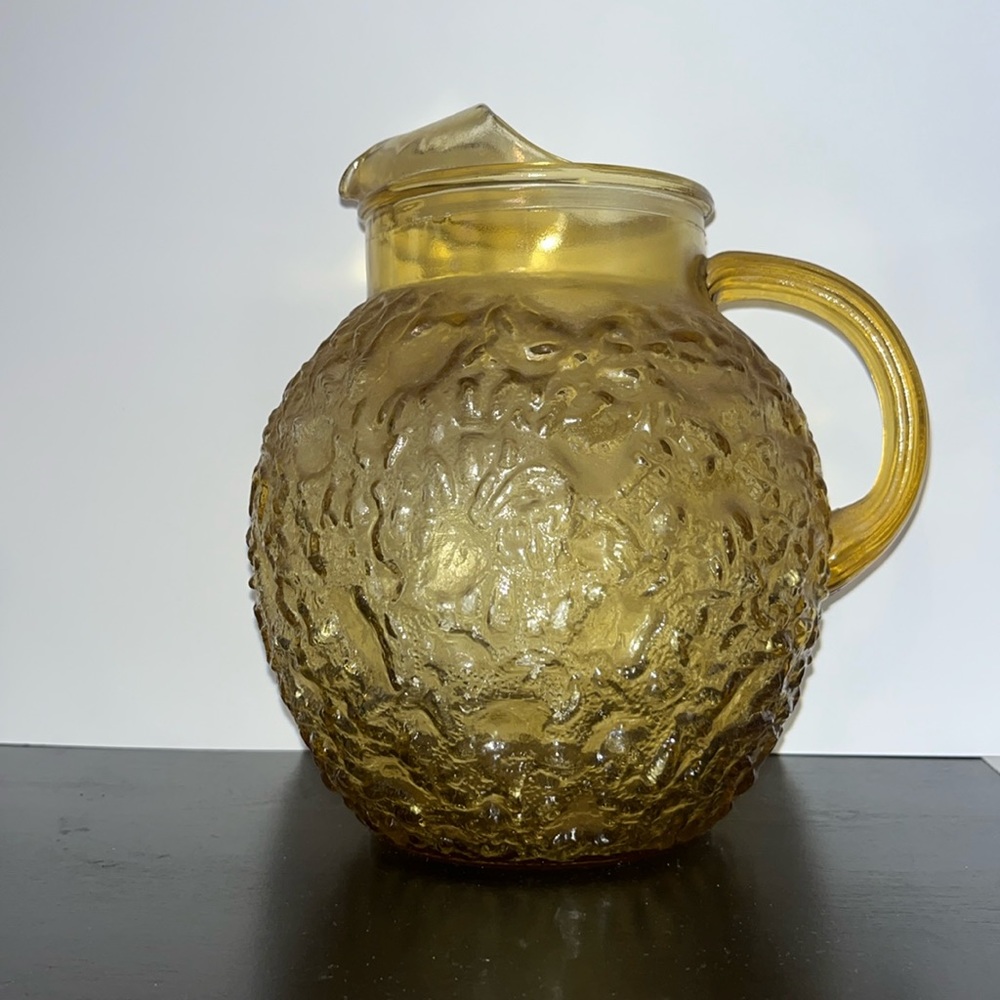 Vintage, MCM Amber water pitcher